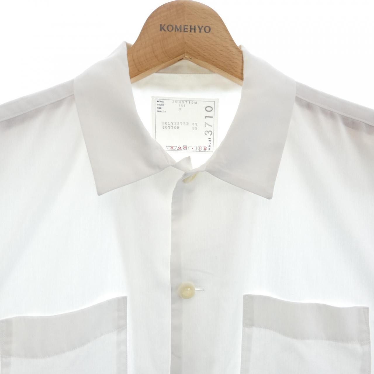 Sacai Sacai Sacai Shirt Textile Dress Shirt 25-03710 DUTY FREE for USA Size ONE SIZE - 4 Thumbnail