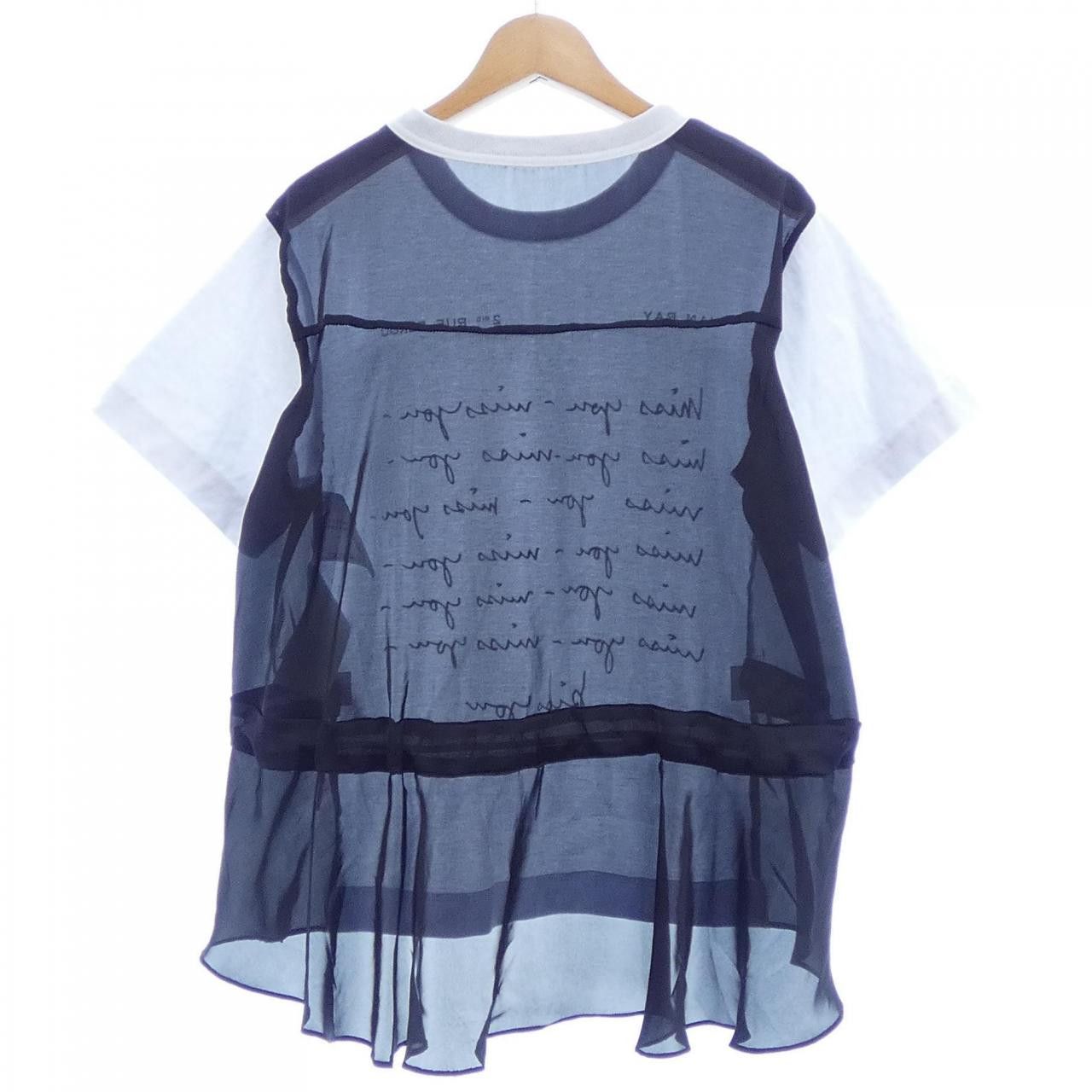 Sacai Sacai Sacai Cotton Jersey Top Textile Tops 25-08187 DUTY FREE for USA Size ONE SIZE - 2 Thumbnail