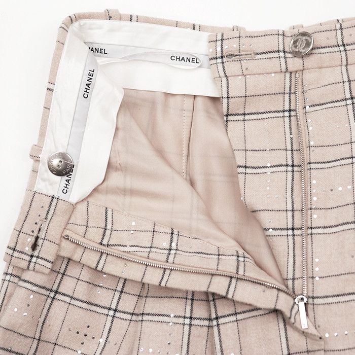 Chanel Chanel Chanel Lame Check Cotton Pants Textile Pants P71172 DUTY FREE for USA Size ONE SIZE - 11 Thumbnail