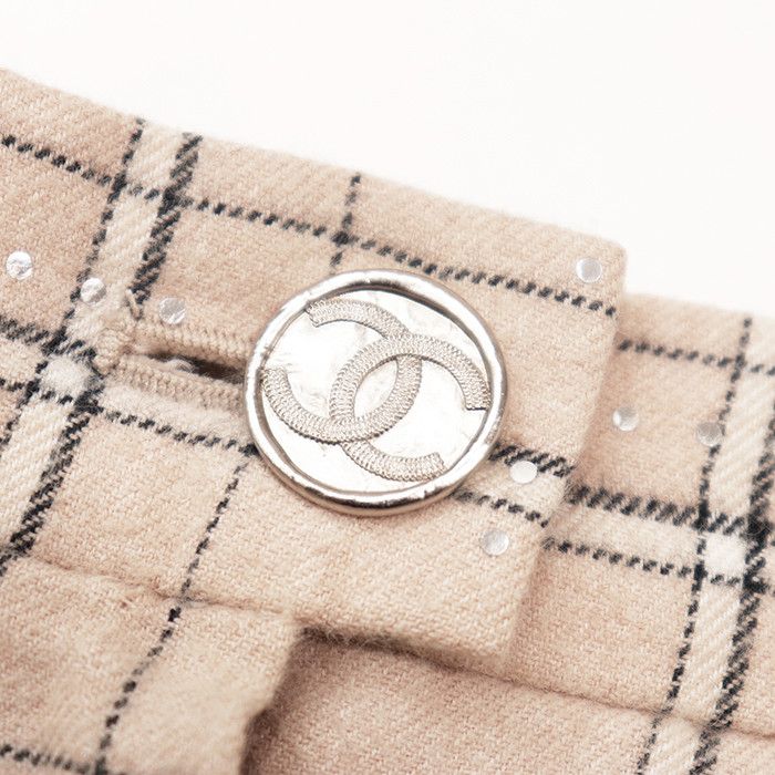 Chanel Chanel Chanel Lame Check Cotton Pants Textile Pants P71172 DUTY FREE for USA Size ONE SIZE - 3 Thumbnail