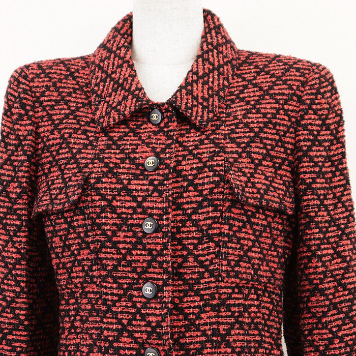 Chanel Chanel Chanel Tweed Wool Mohair Nylon Jacket Textile Outerwear P05767 DUTY FREE for USA Size ONE SIZE - 11 Thumbnail