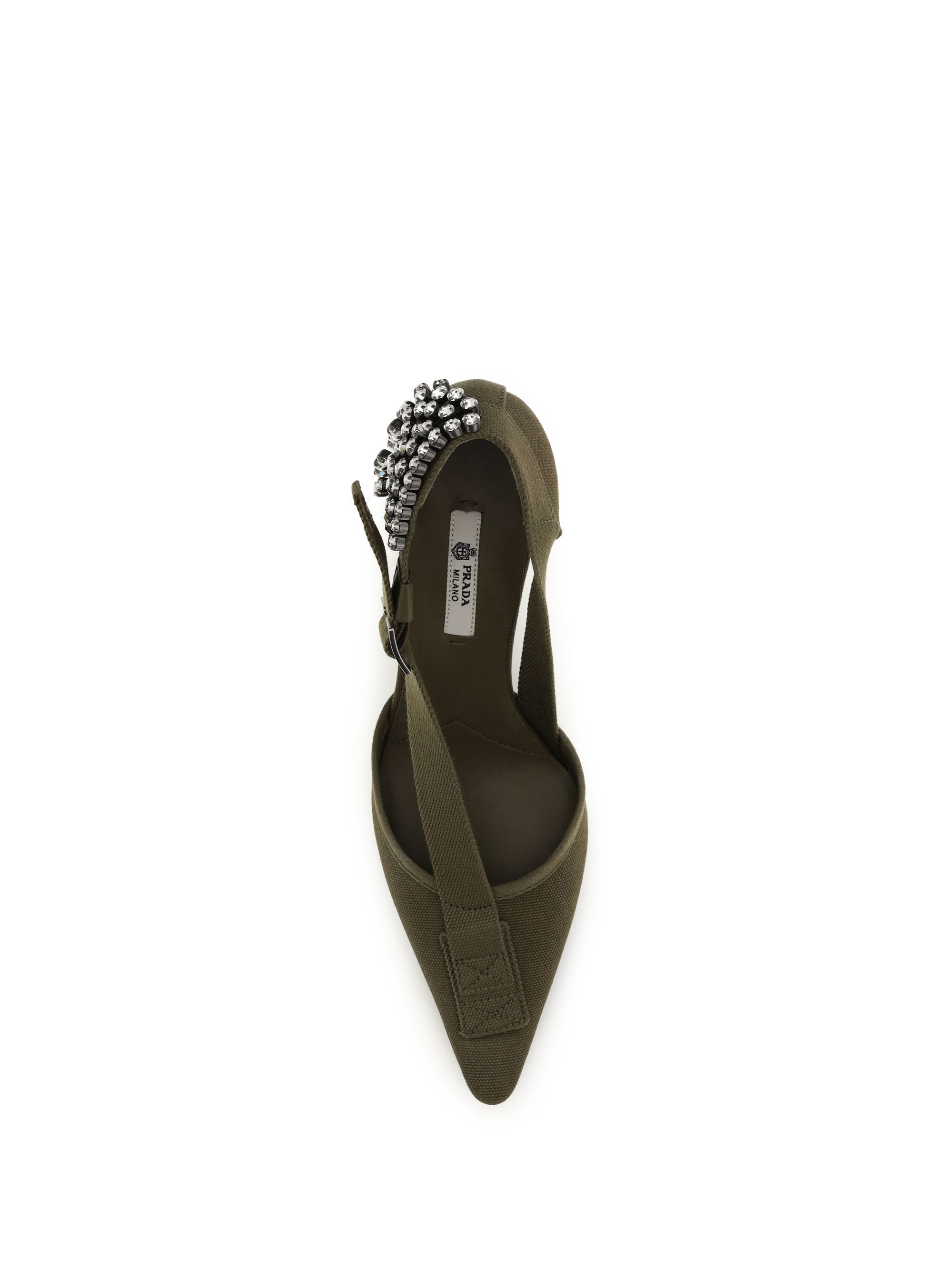 Prada Canvas Pumps with crystals Size US 7 / IT 37 - 4 Thumbnail