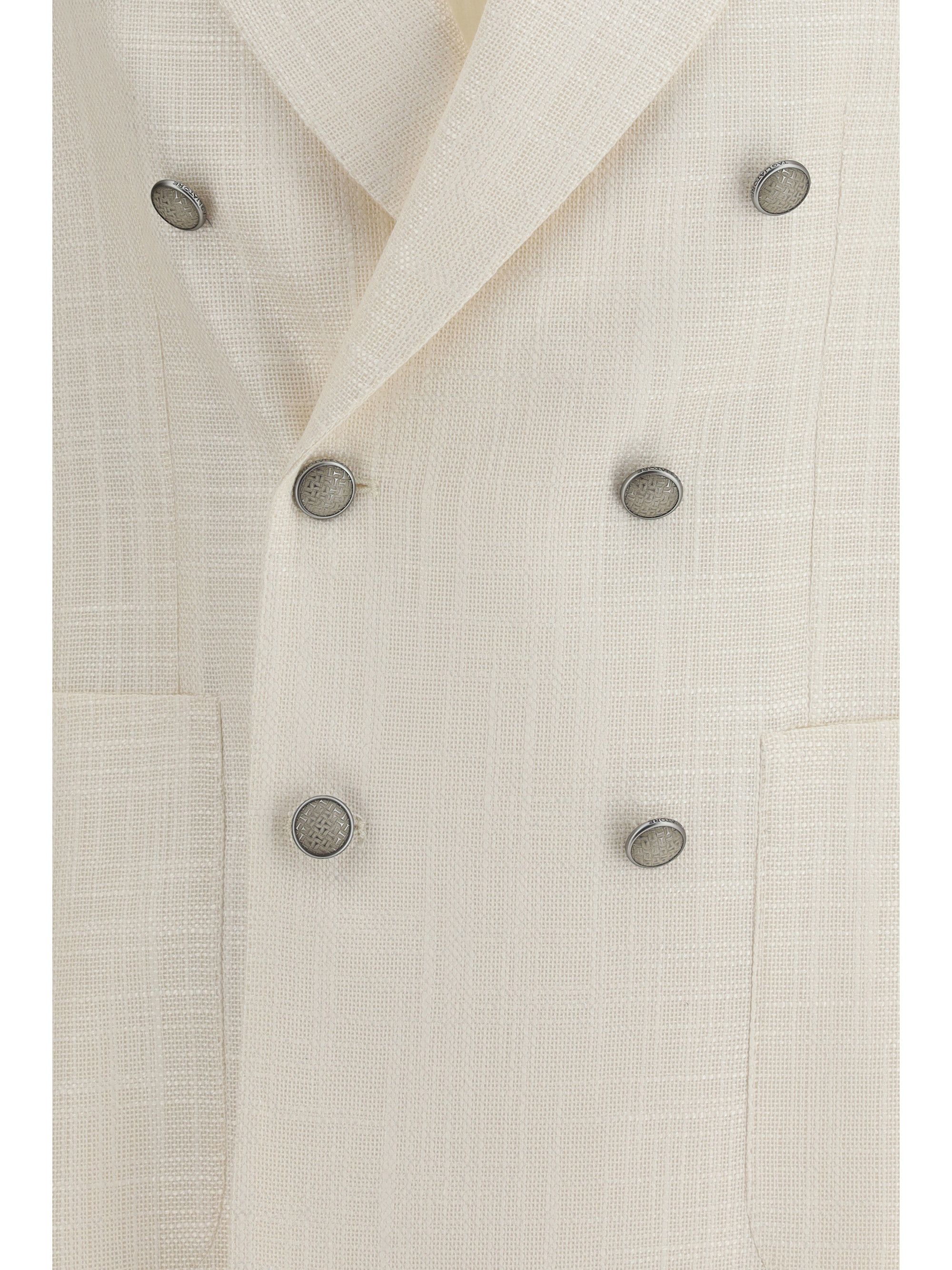 Tagliatore double-breasted linen and cotton Blazer Size US XXL / EU 58 / 5 - 3 Thumbnail
