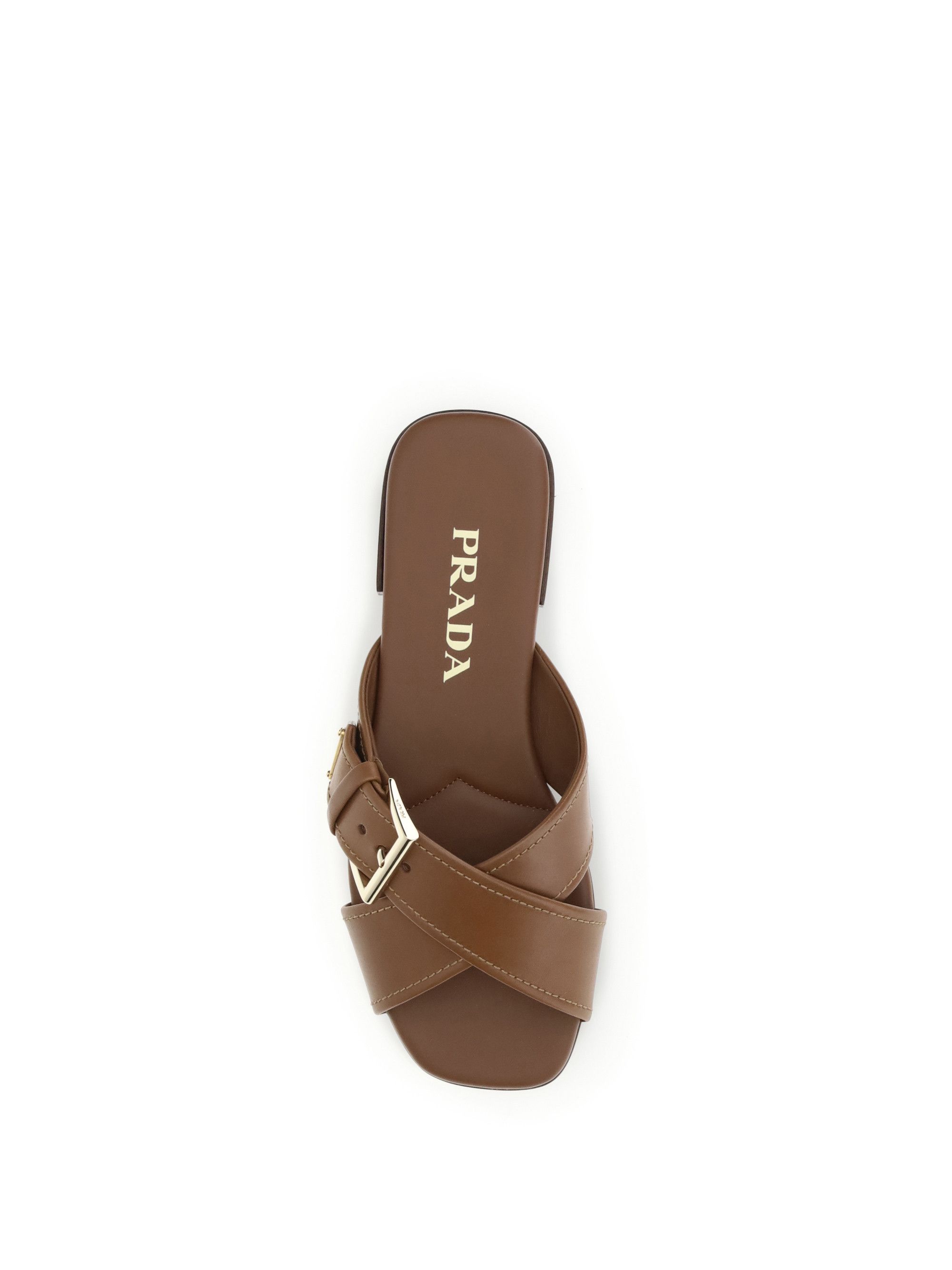 Prada Leather Sandals Size US 7 / IT 37 - 4 Thumbnail