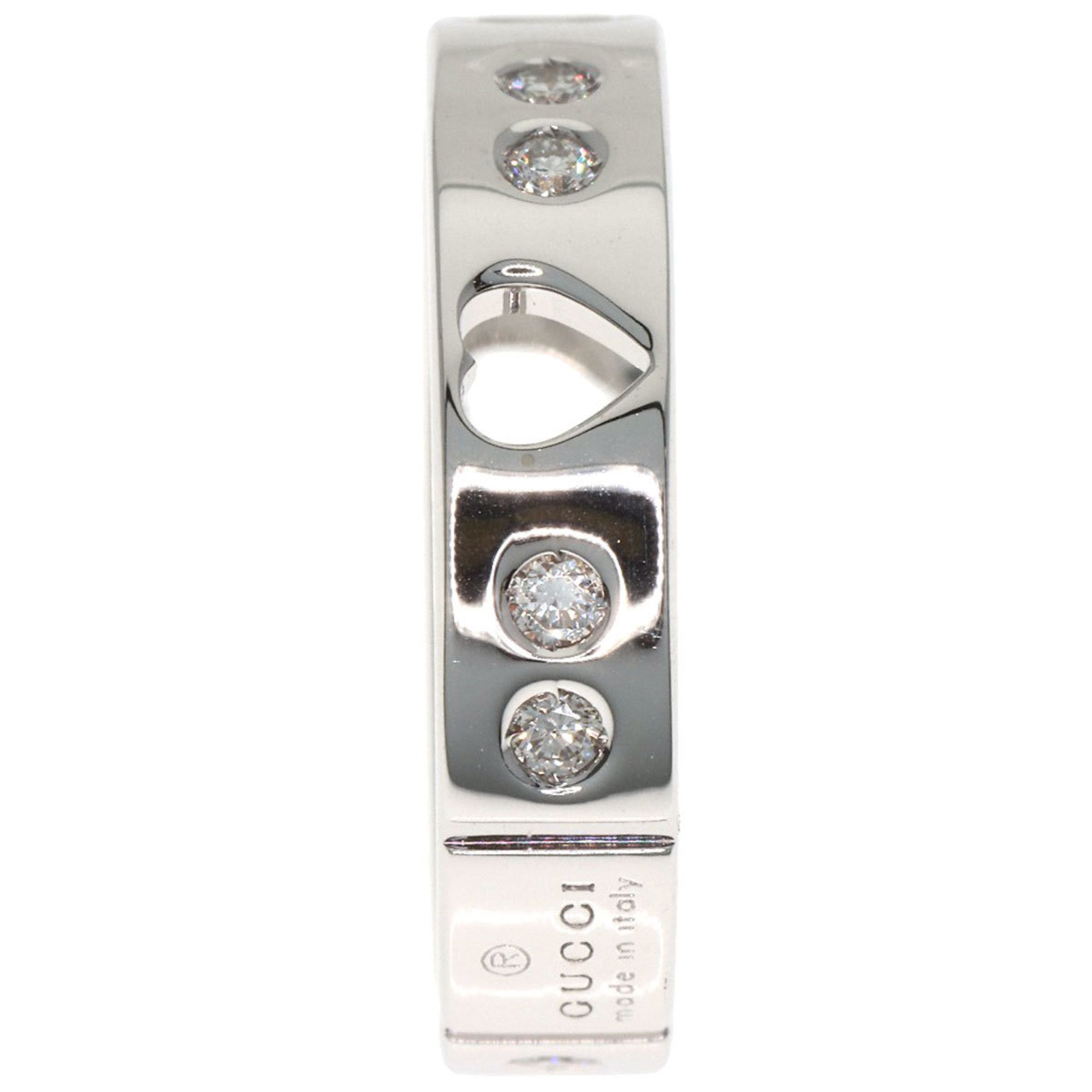 Gucci Gucci Icon Amor Diamond Ring #4, 18K White Gold, Women's. Size ONE SIZE - 8 Thumbnail