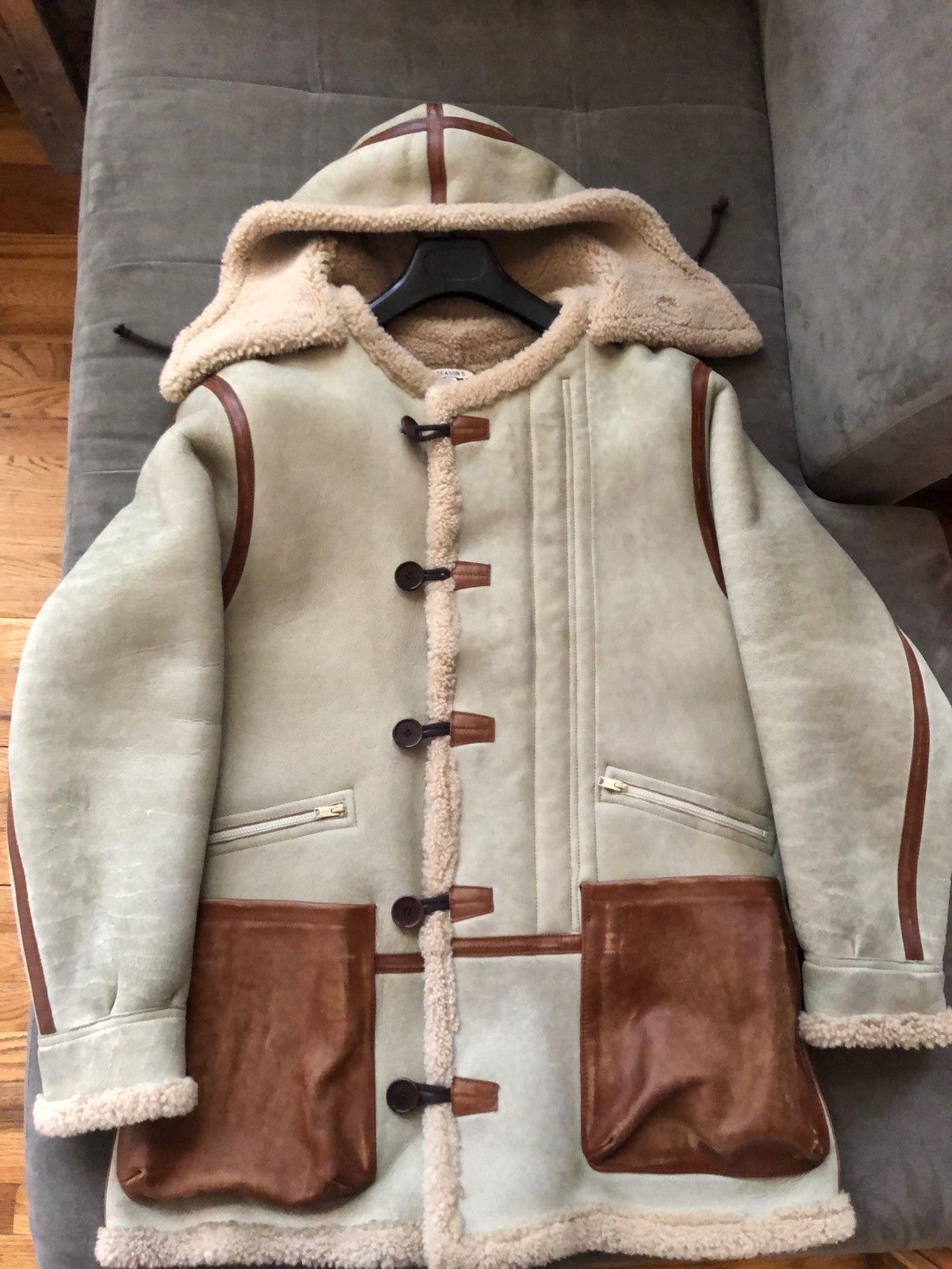 Yeezy Season Yeezy Season 5 Shearling Coat Natural Cream Grailed