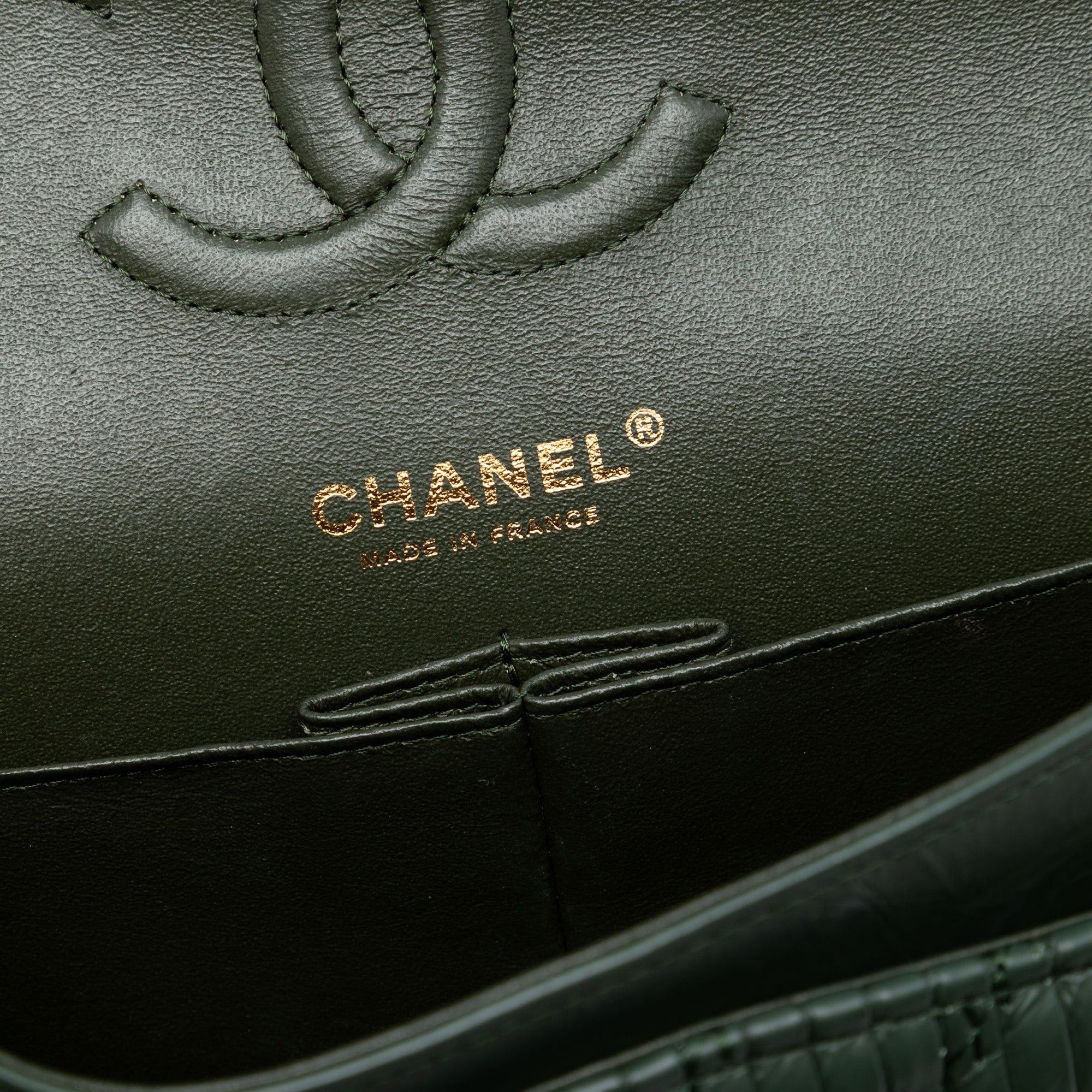 Chanel Medium Classic Chevron Calfskin Pleated Double Flap Size ONE SIZE - 5 Thumbnail