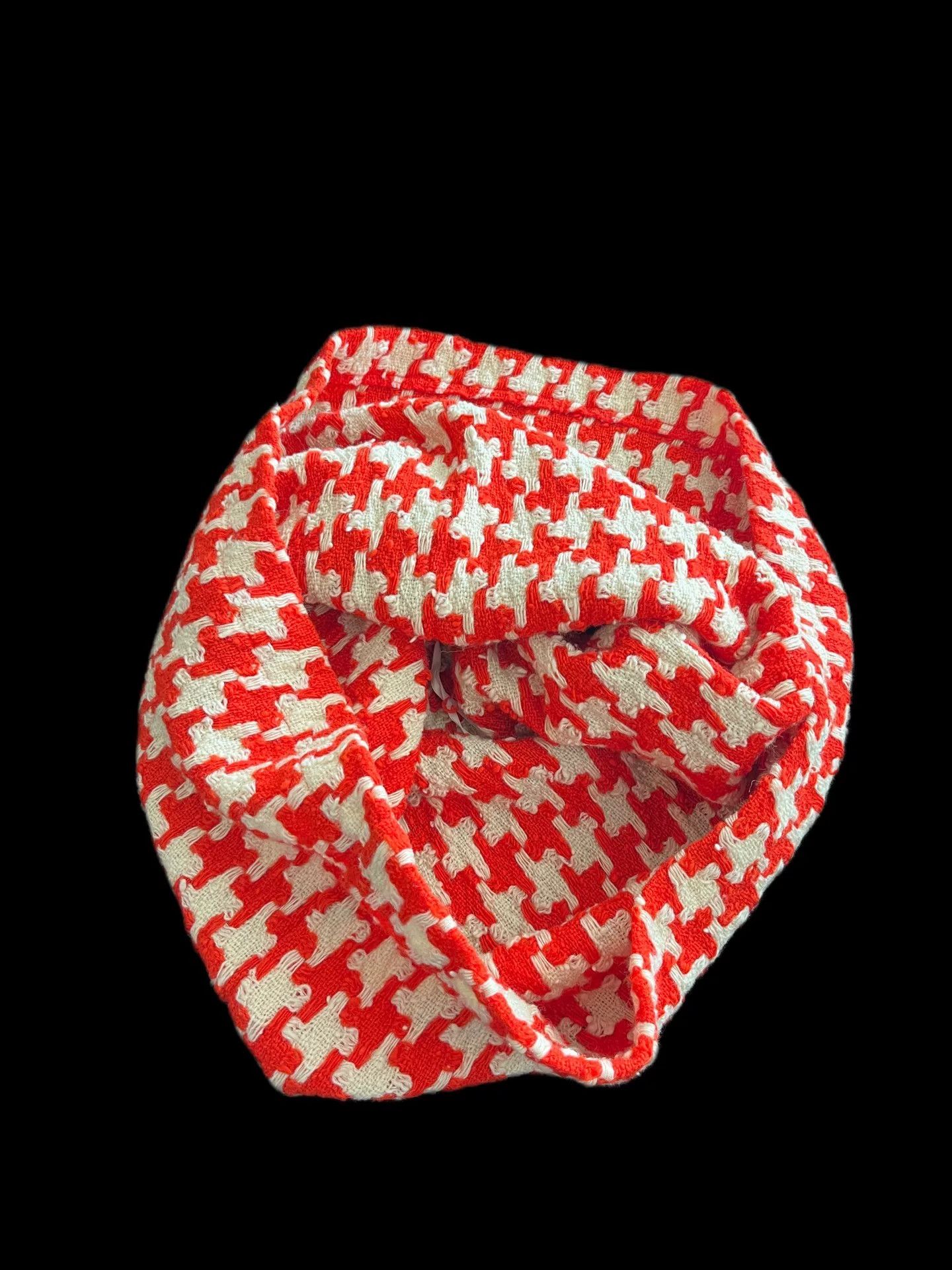 Comme des Garcons Comme des Garcons Orange Houndstooth Knit Skirt Size 25" / US 0 / IT 36 - 2 Thumbnail