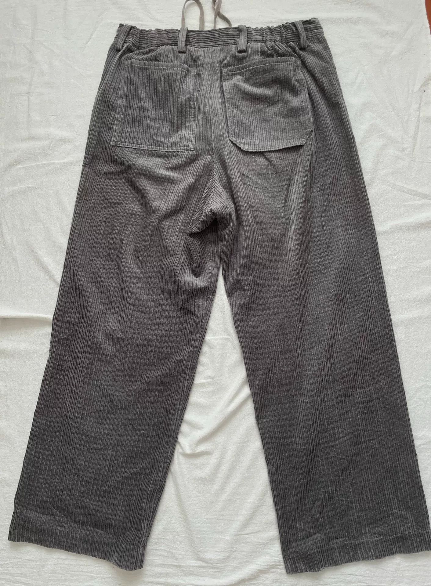 SUNSEA Sunsea Gray Cotton-Linen Corduroy Wide-Leg Pants Size 25" / US 0 / IT 36 - 3 Thumbnail