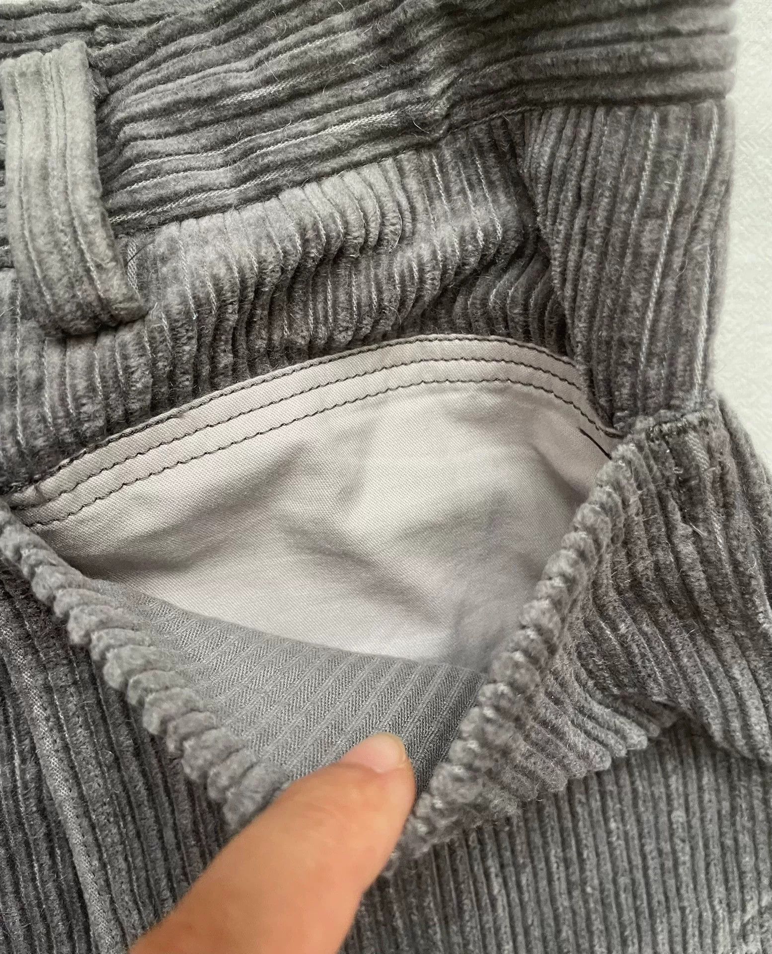 SUNSEA Sunsea Gray Cotton-Linen Corduroy Wide-Leg Pants Size 25" / US 0 / IT 36 - 5 Thumbnail