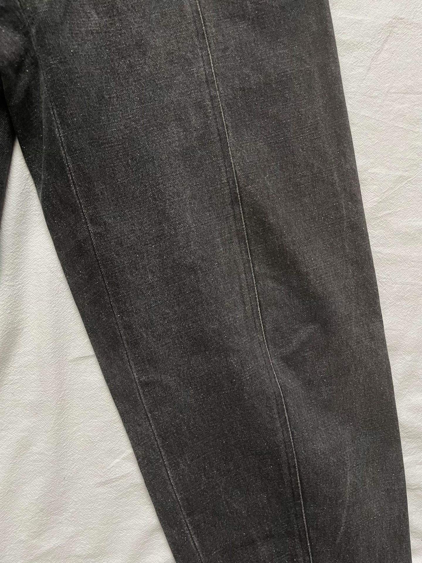 Yohji Yamamoto Y's Yamamoto Black Gray Curved Jeans Size 25" / US 0 / IT 36 - 3 Thumbnail