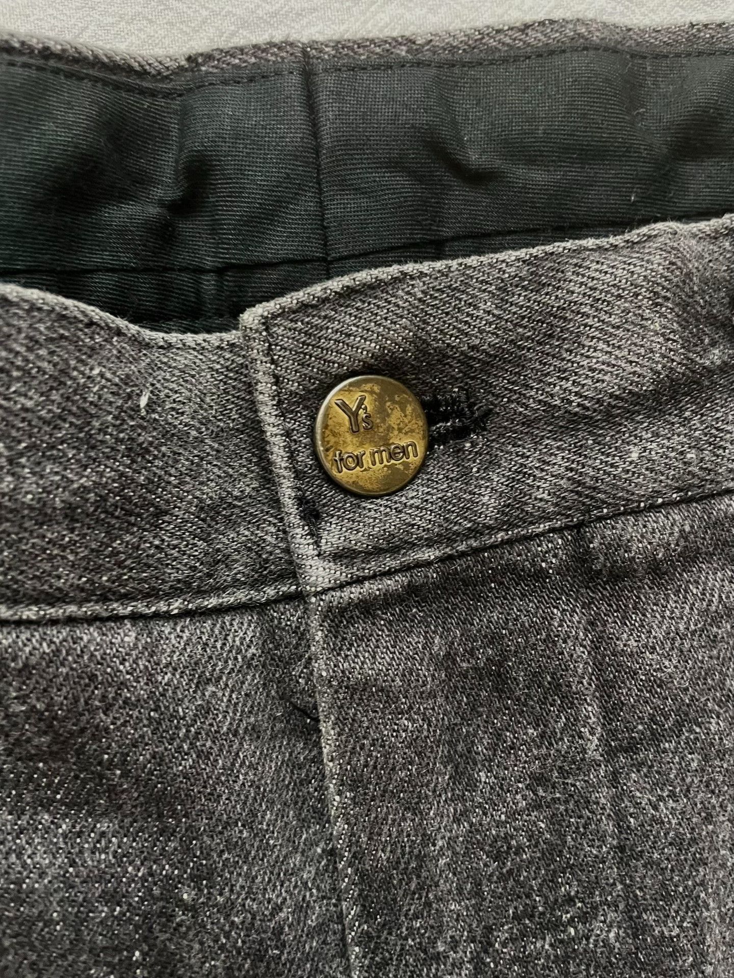Yohji Yamamoto Y's Yamamoto Black Gray Curved Jeans Size 25" / US 0 / IT 36 - 4 Thumbnail