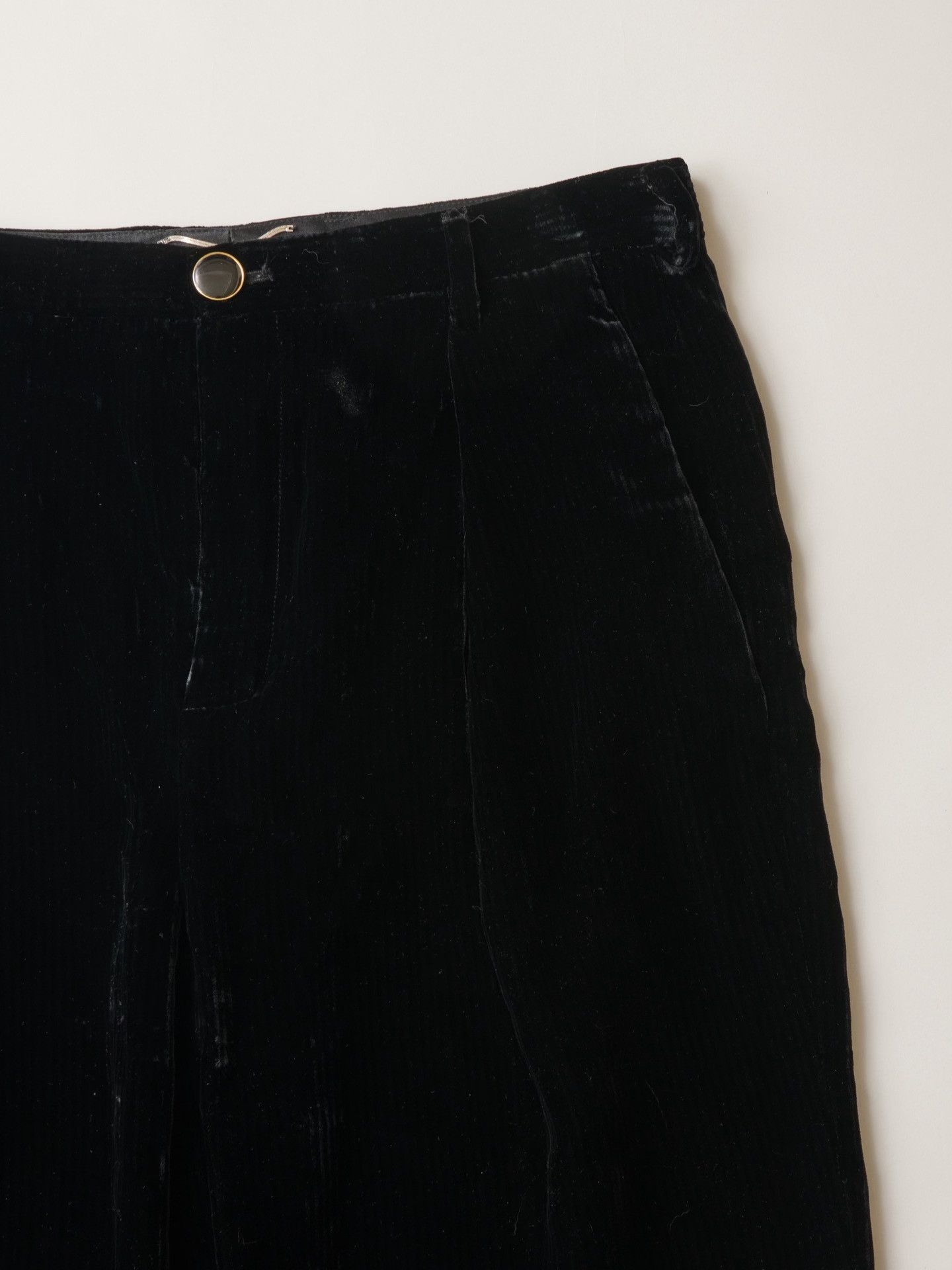 Saint Laurent Paris YSL 2020 Black Corduroy Pants Size 25" / US 0 / IT 36 - 3 Thumbnail