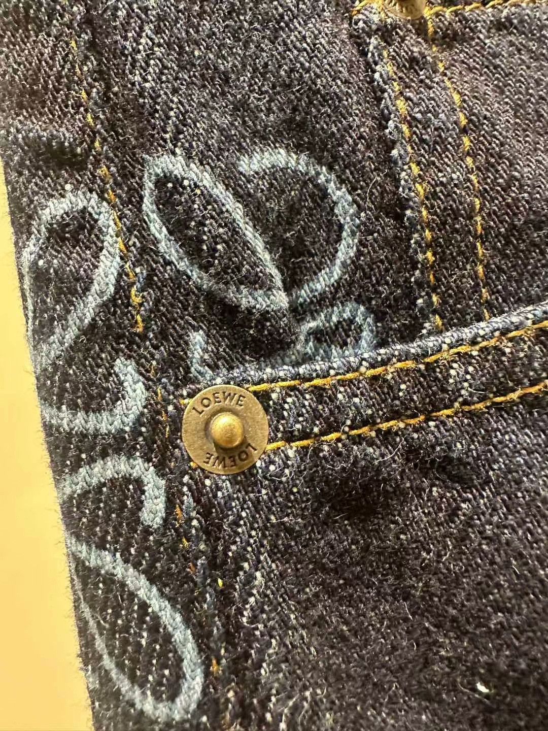 Saint Laurent Paris LOEWE Women's Dark Blue Denim Jeans Size 25" / US 0 / IT 36 - 7 Thumbnail