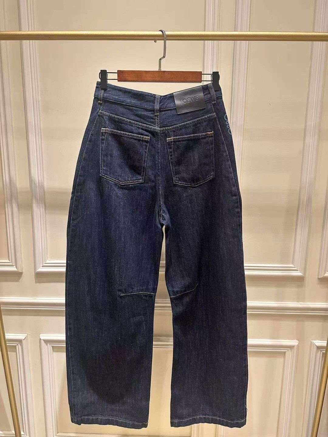Saint Laurent Paris LOEWE Women's Dark Blue Denim Jeans Size 25" / US 0 / IT 36 - 4 Thumbnail