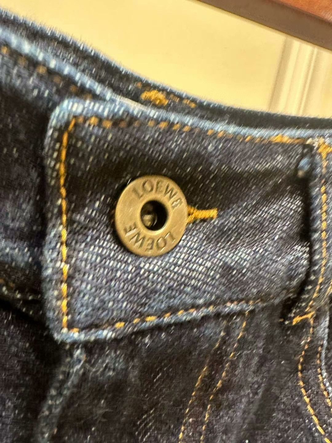 Saint Laurent Paris LOEWE Women's Dark Blue Denim Jeans Size 25" / US 0 / IT 36 - 8 Thumbnail
