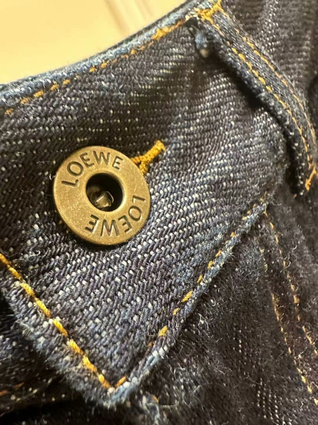 Saint Laurent Paris LOEWE Women's Dark Blue Denim Jeans Size 25" / US 0 / IT 36 - 3 Thumbnail