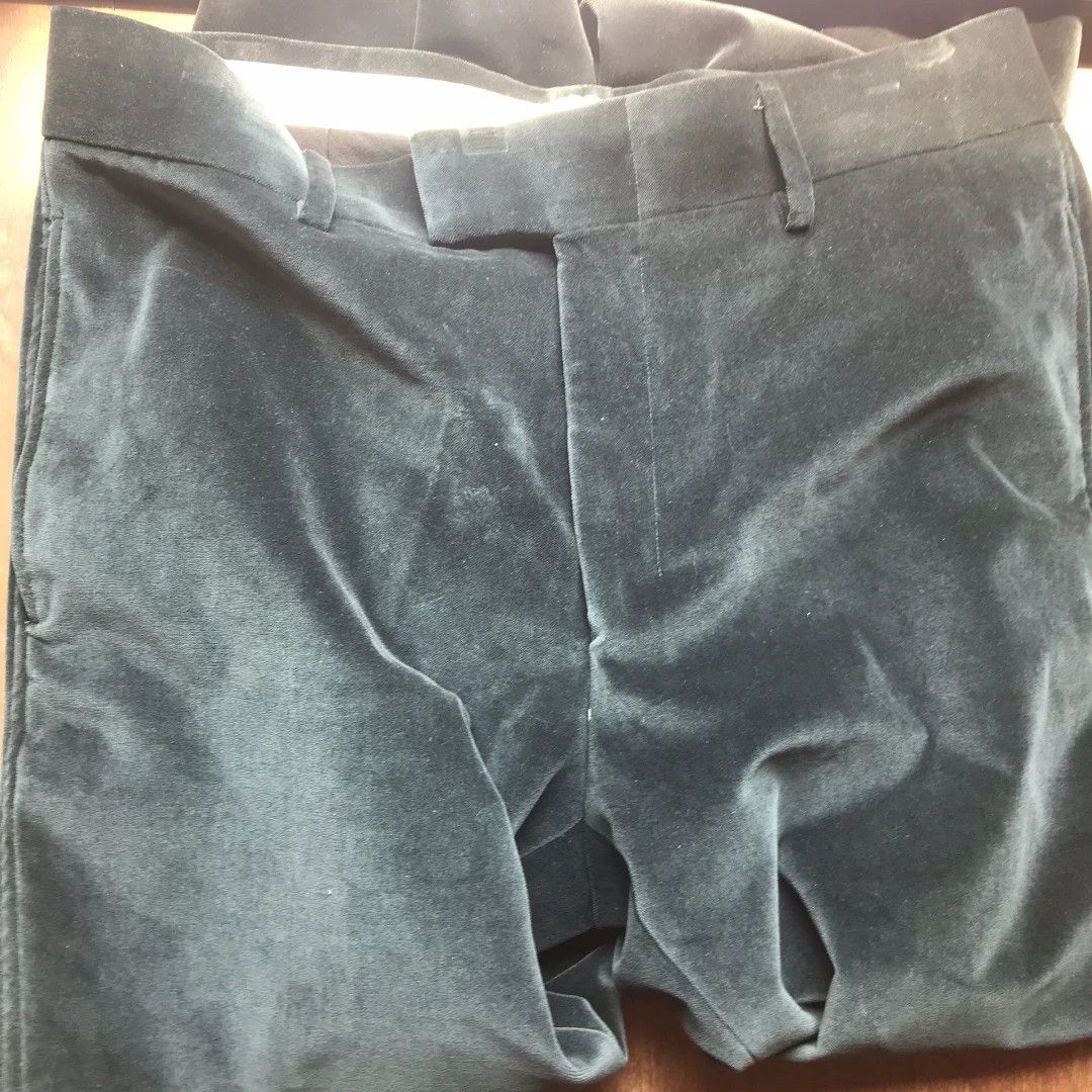 Saint Laurent Paris Yves Saint Laurent Wide-Leg Velvet Pants Size 25" / US 0 / IT 36 - 3 Thumbnail