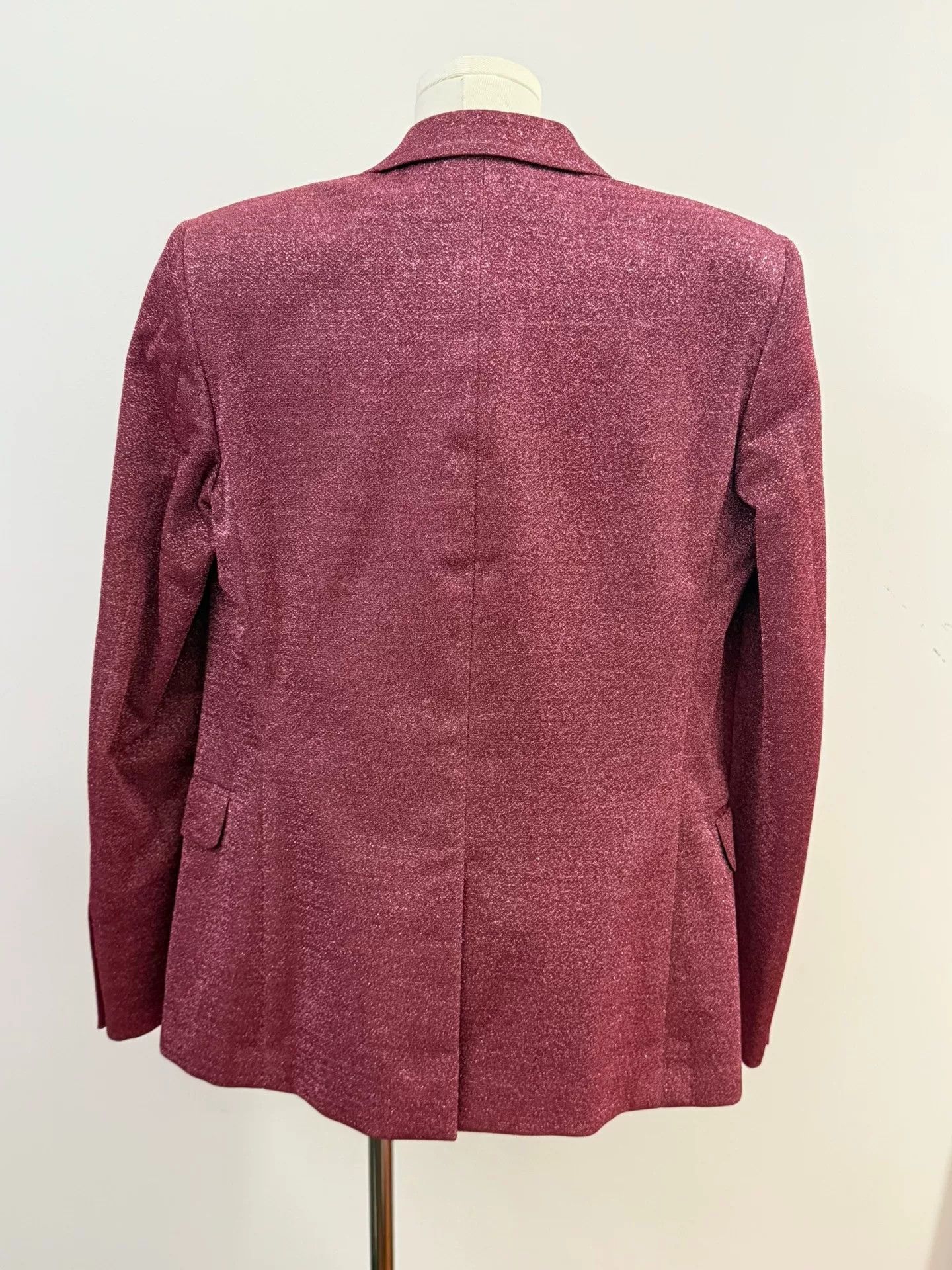 Saint Laurent Paris Saint Laurent Pink Glitter Blazer Size M / US 6-8 / IT 42-44 - 3 Thumbnail