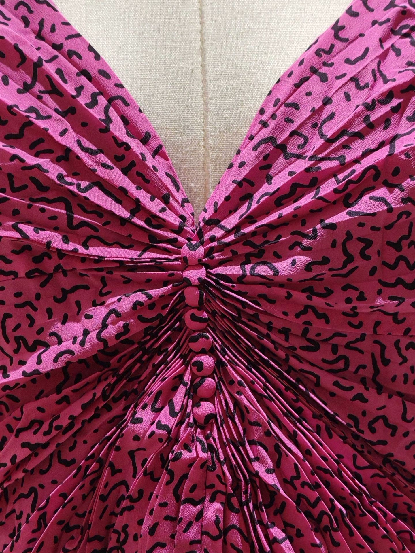 Saint Laurent Paris Saint Laurent Pink Leopard Print Dress Size M / US 6-8 / IT 42-44 - 4 Thumbnail