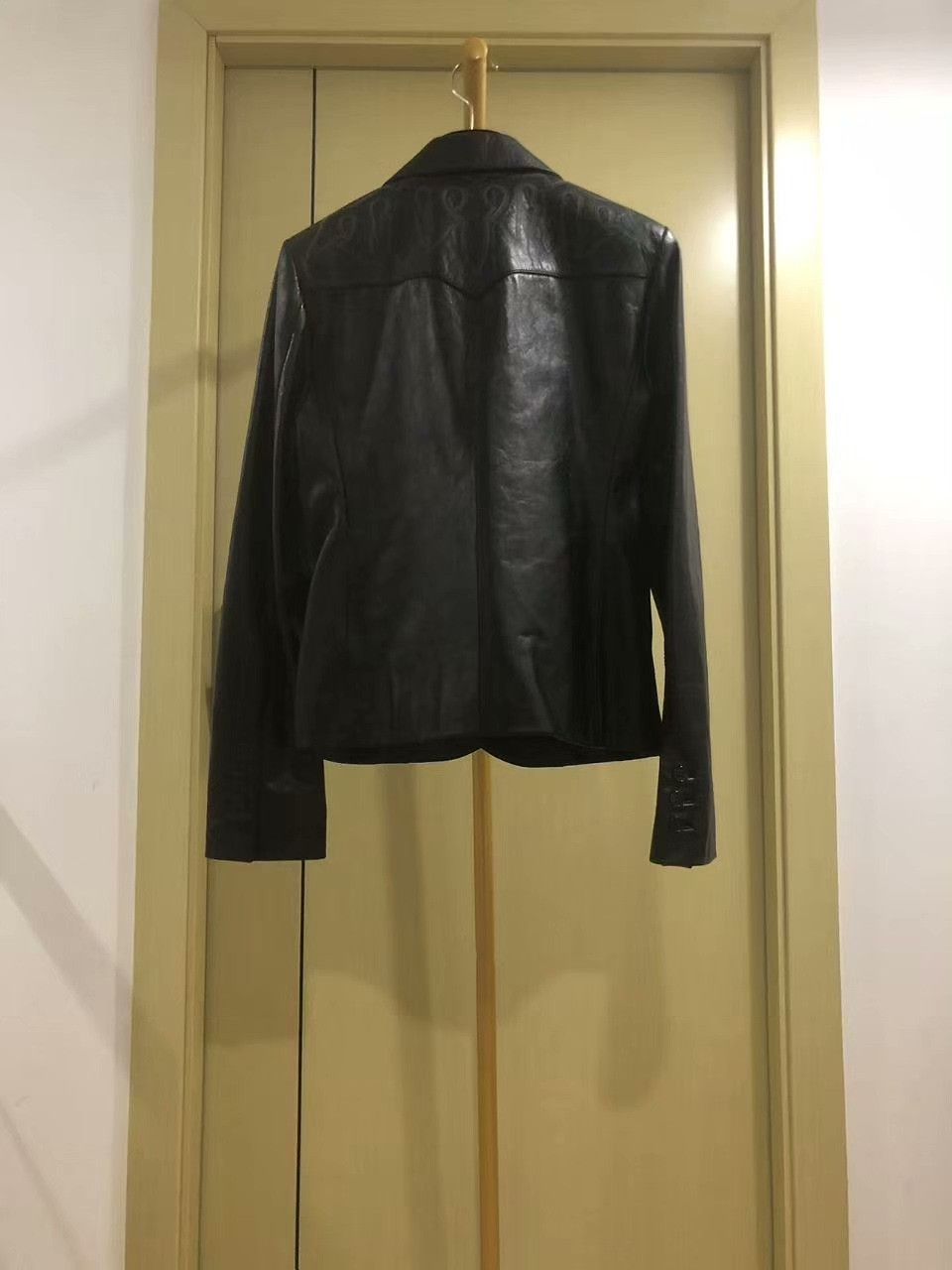 Saint Laurent Paris Saint Laurent Black Leather Blazer Size M / US 6-8 / IT 42-44 - 2 Thumbnail