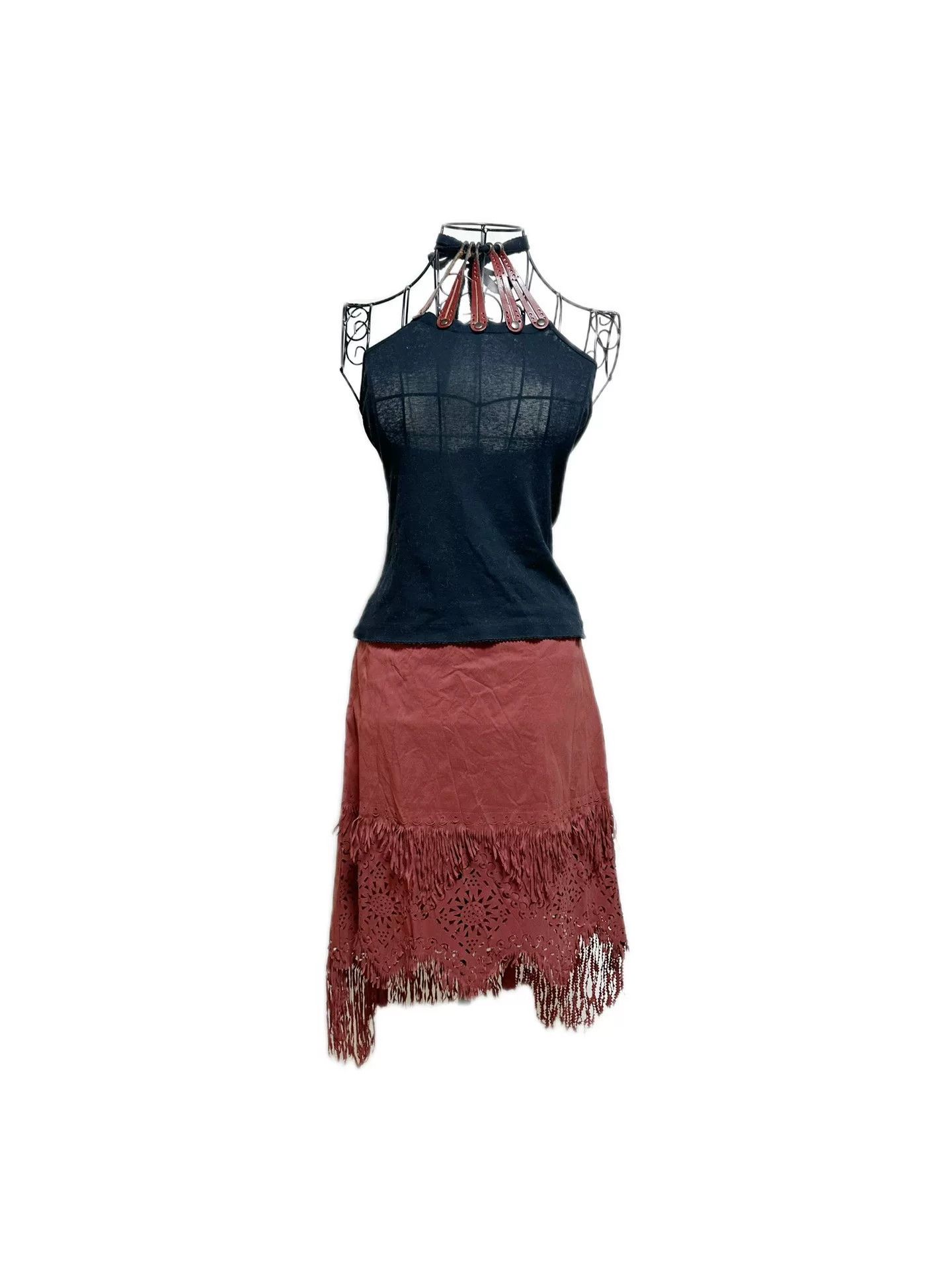 Jean Paul Gaultier Jean Paul Gaultier Cut-Out Fringe Skirt Size 25" / US 0 / IT 36 - 3 Thumbnail