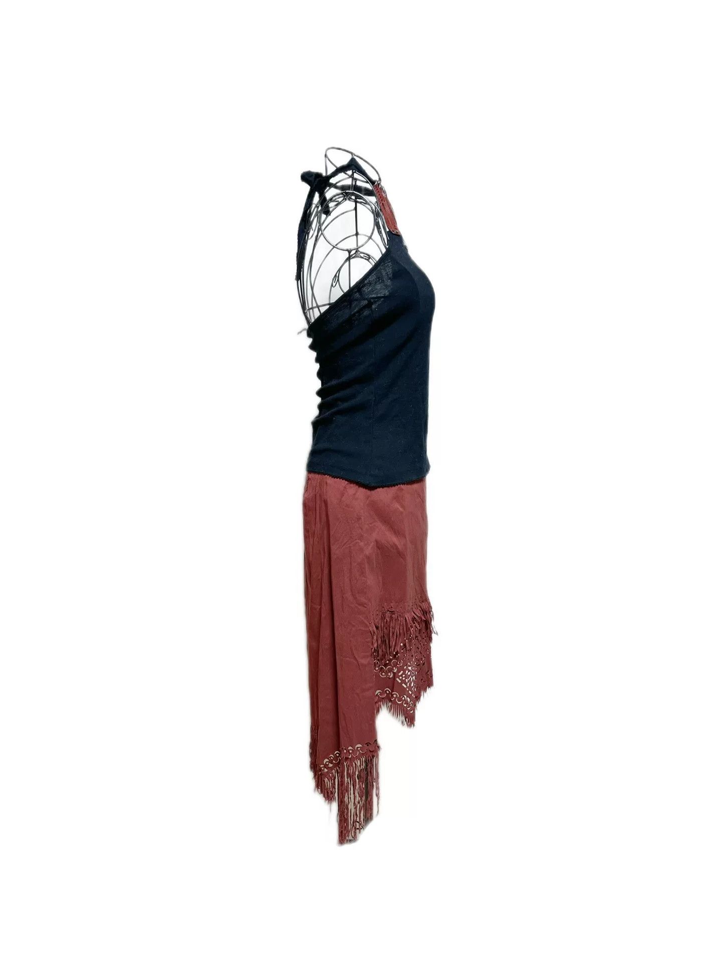 Jean Paul Gaultier Jean Paul Gaultier Cut-Out Fringe Skirt Size 25" / US 0 / IT 36 - 2 Thumbnail