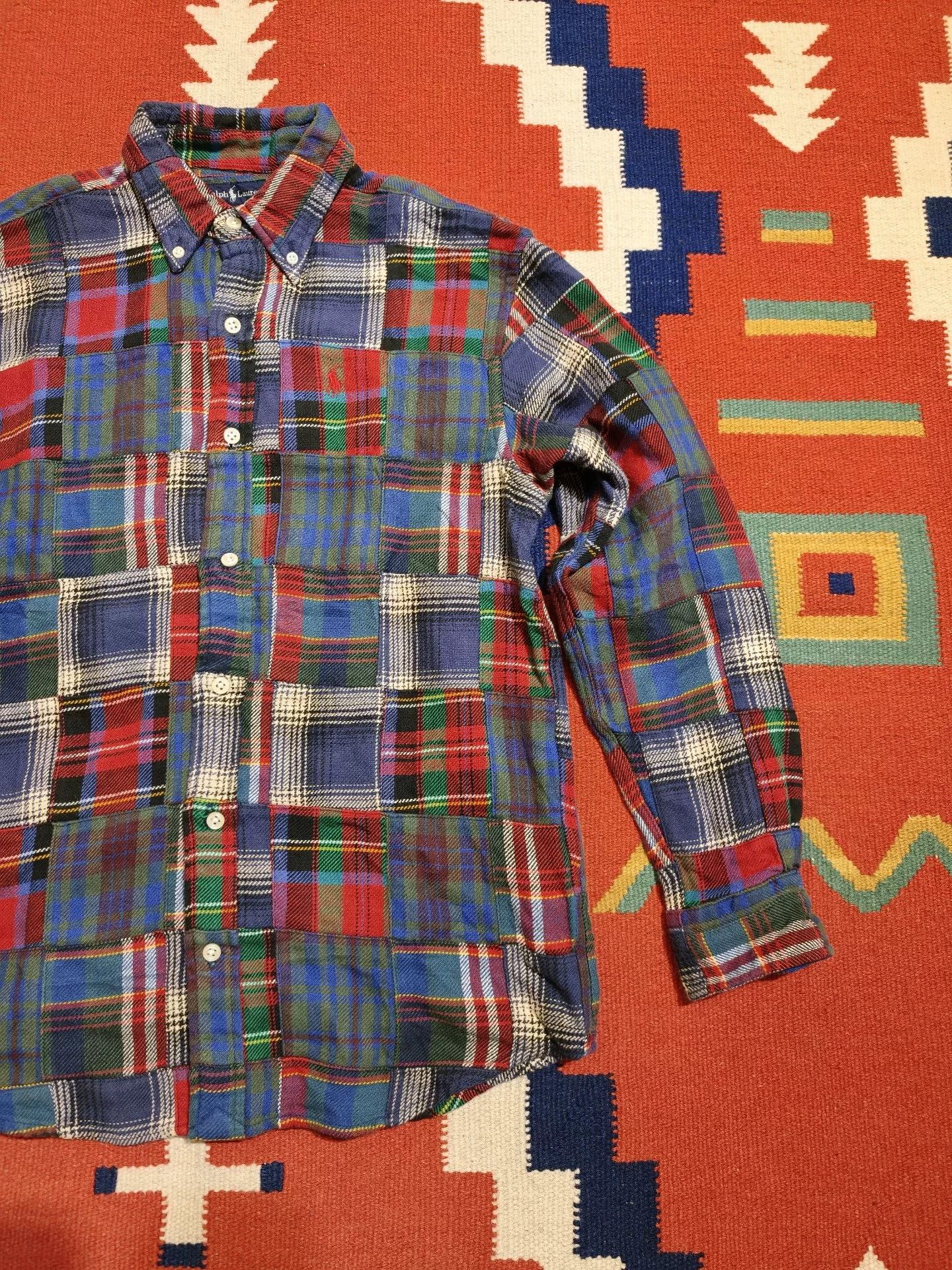 Polo Ralph Lauren Ralph Lauren Vintage Flannel Patchwork Shirt Size M / US 6-8 / IT 42-44 - 2 Thumbnail