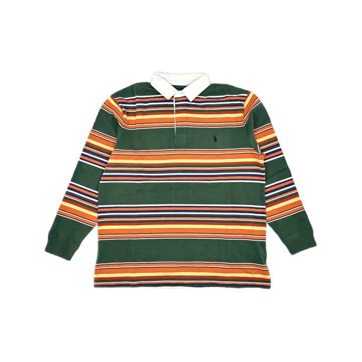 Polo Ralph Lauren Polo Ralph Lauren Striped Long-Sleeve Polo Shirt Size US XL / EU 56 / 4 - 2 Thumbnail