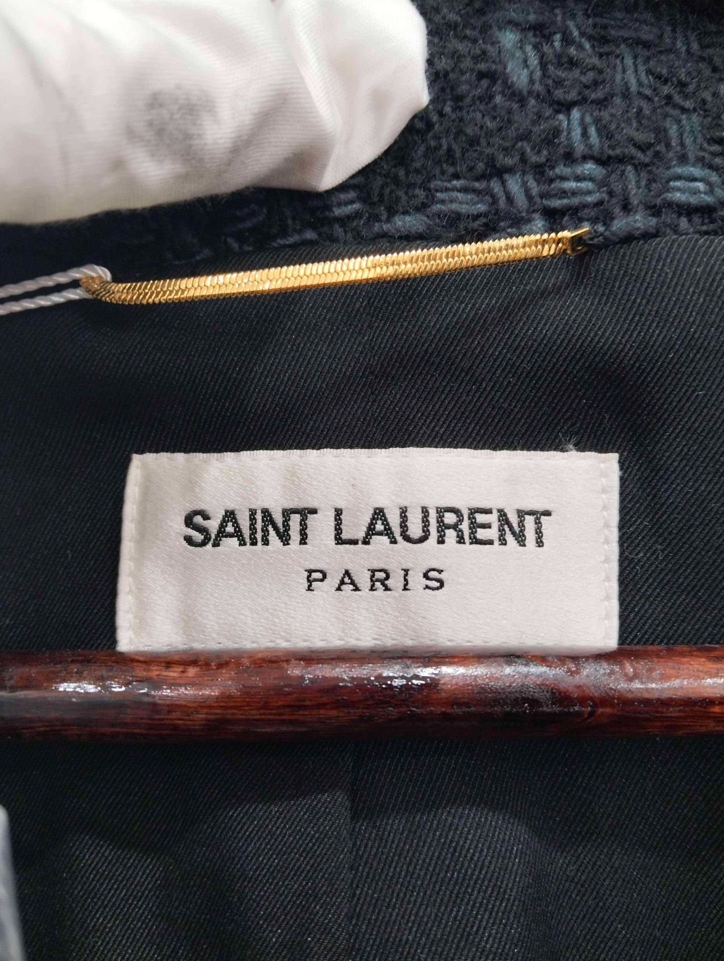Saint Laurent Paris SAINT LAURENT Black Tweed Woven Jacket Size M / US 6-8 / IT 42-44 - 4 Thumbnail