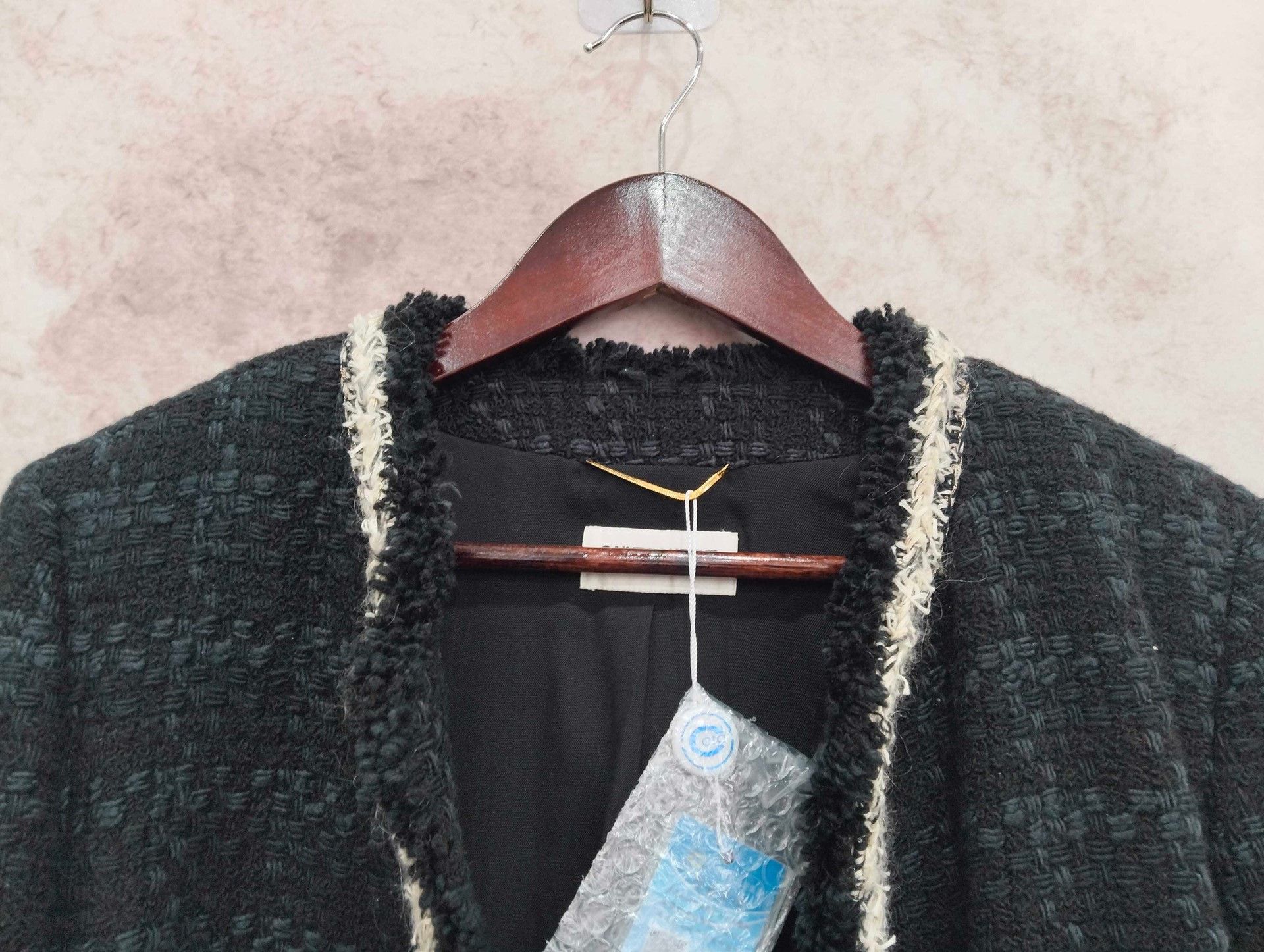 Saint Laurent Paris SAINT LAURENT Black Tweed Woven Jacket Size M / US 6-8 / IT 42-44 - 3 Thumbnail
