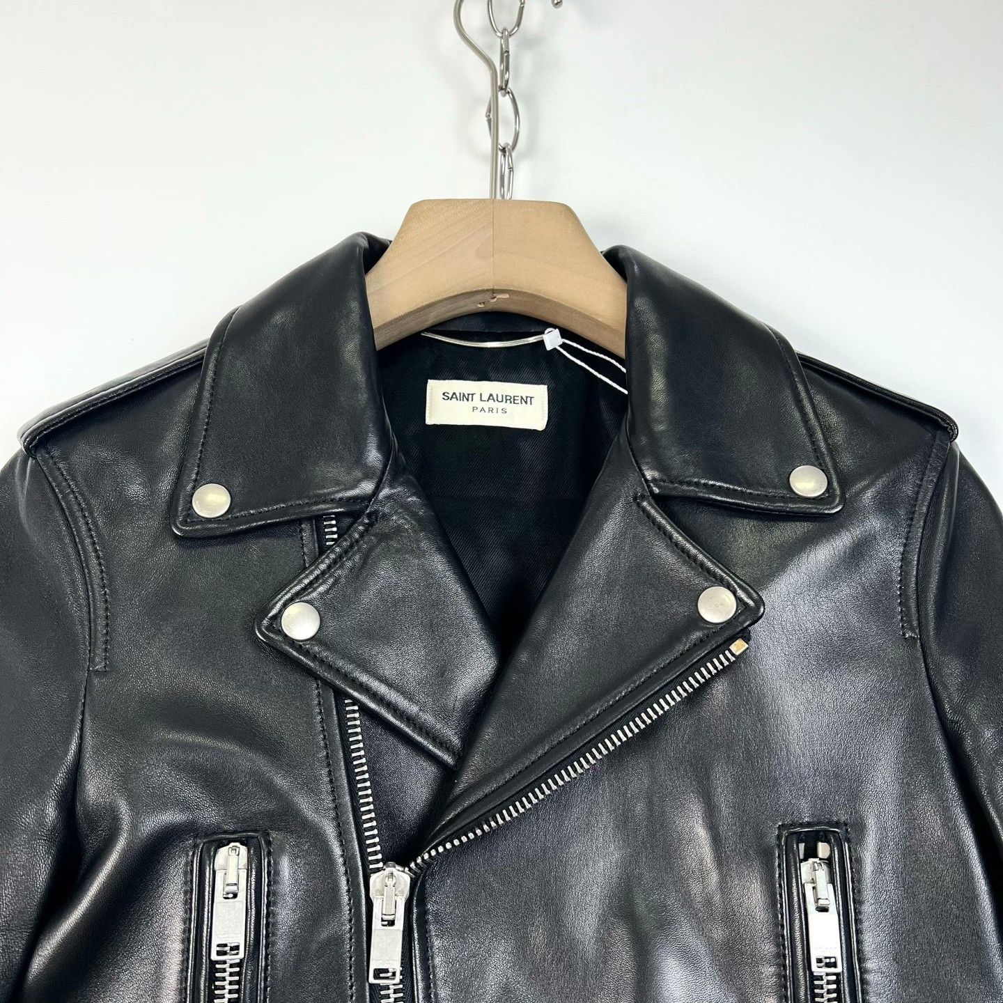Saint Laurent Paris Saint Laurent Classic Leather Biker Jacket Size US M / EU 48-50 / 2 - 3 Thumbnail