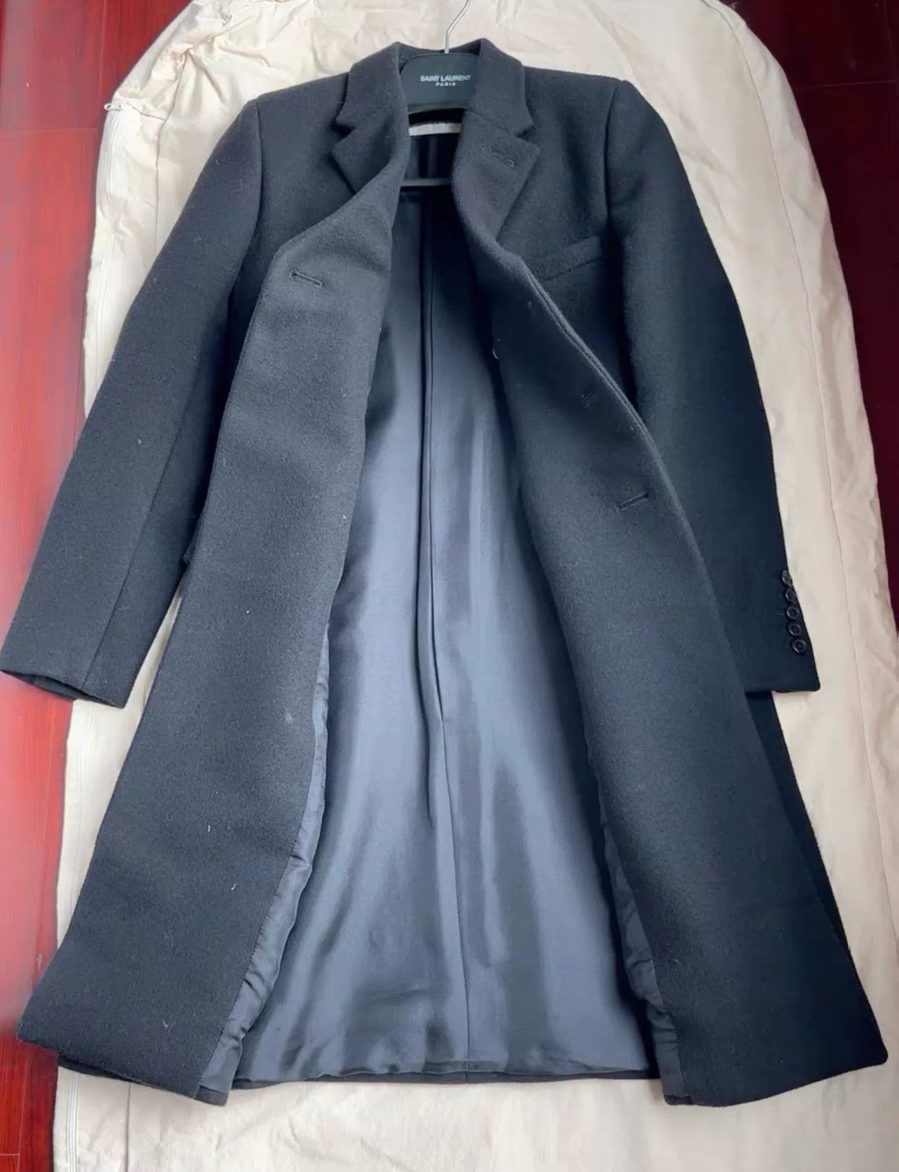 Saint Laurent Paris SAINT LAURENT Black Wool Slim Coat Size 36 Size US M / EU 48-50 / 2 - 3 Thumbnail