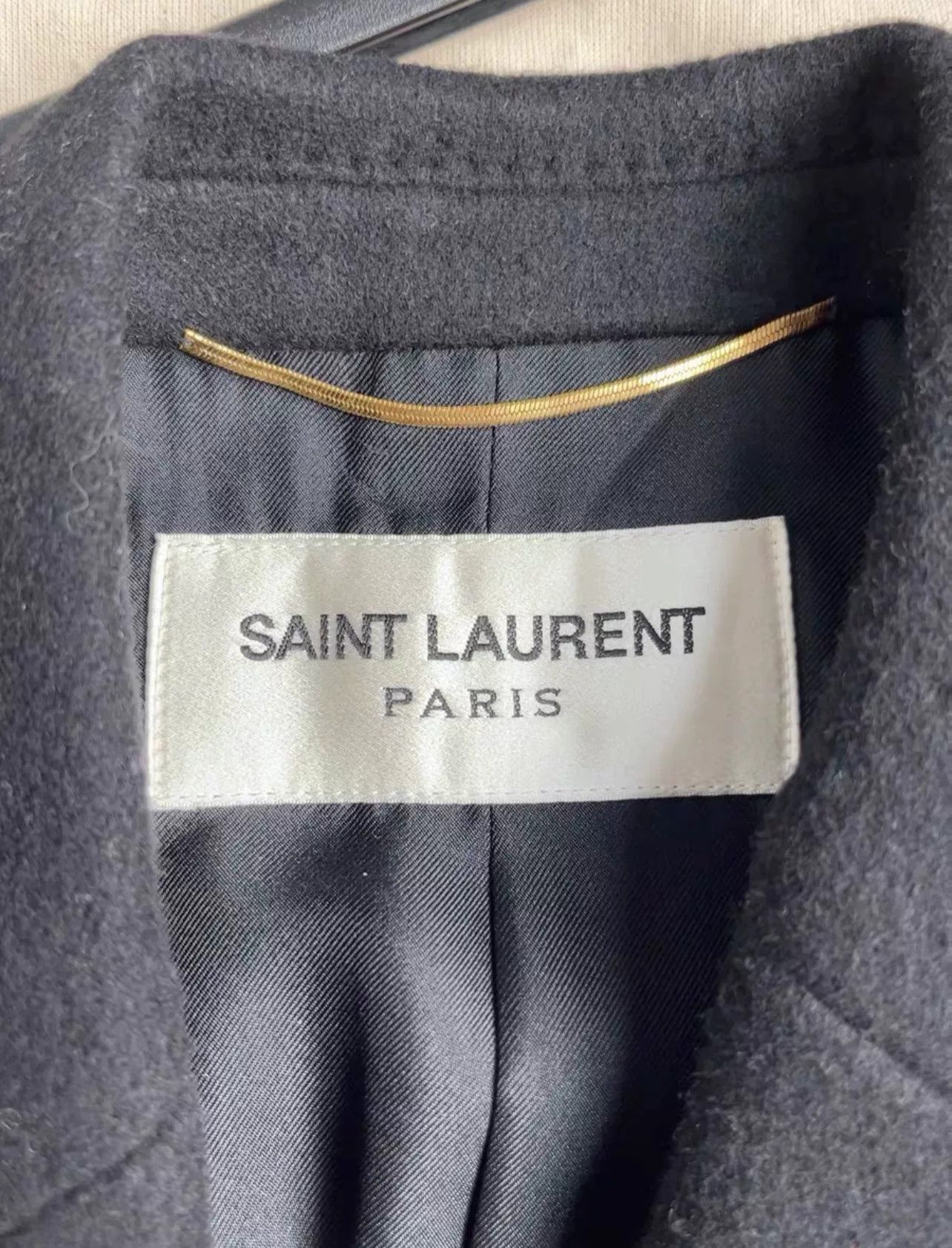 Saint Laurent Paris SAINT LAURENT Black Wool Slim Coat Size 36 Size US M / EU 48-50 / 2 - 5 Thumbnail