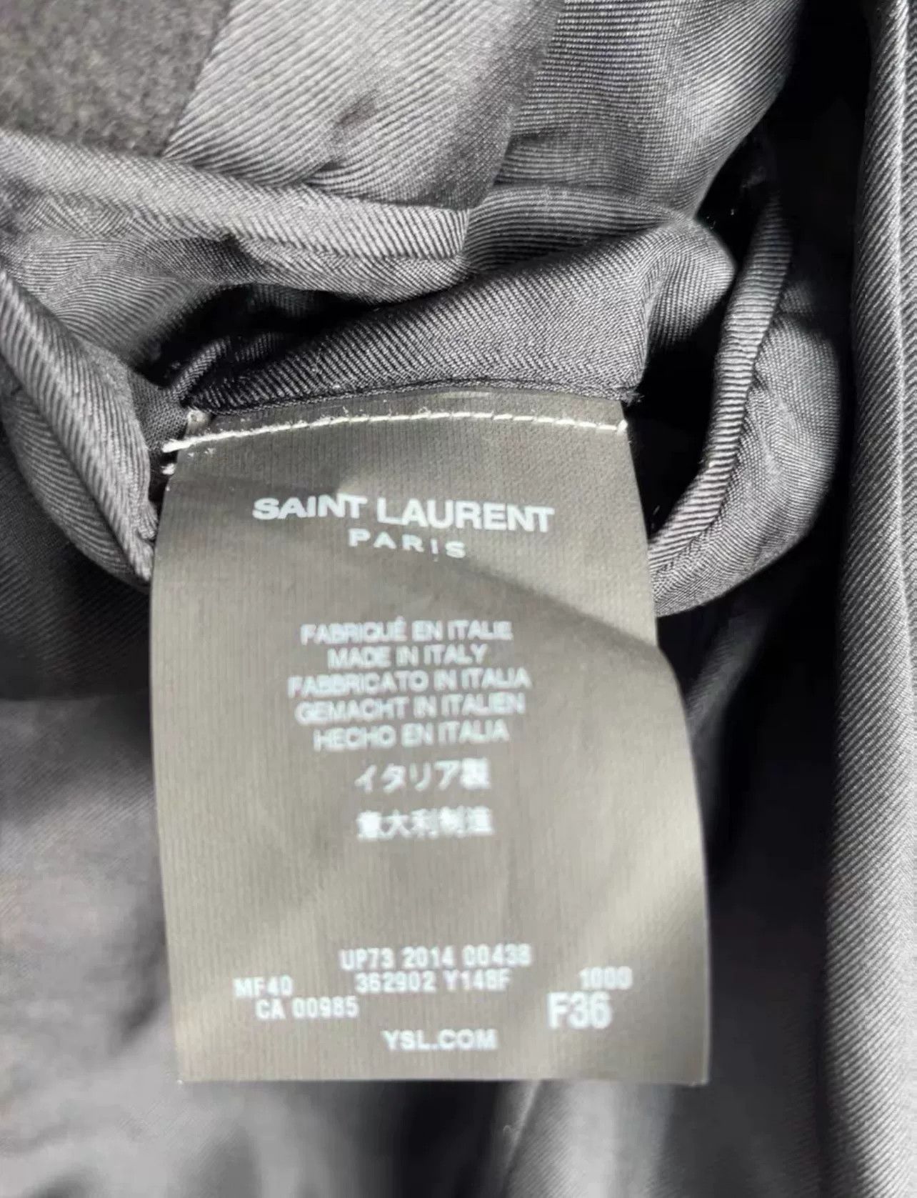 Saint Laurent Paris SAINT LAURENT Black Wool Slim Coat Size 36 Size US M / EU 48-50 / 2 - 6 Thumbnail