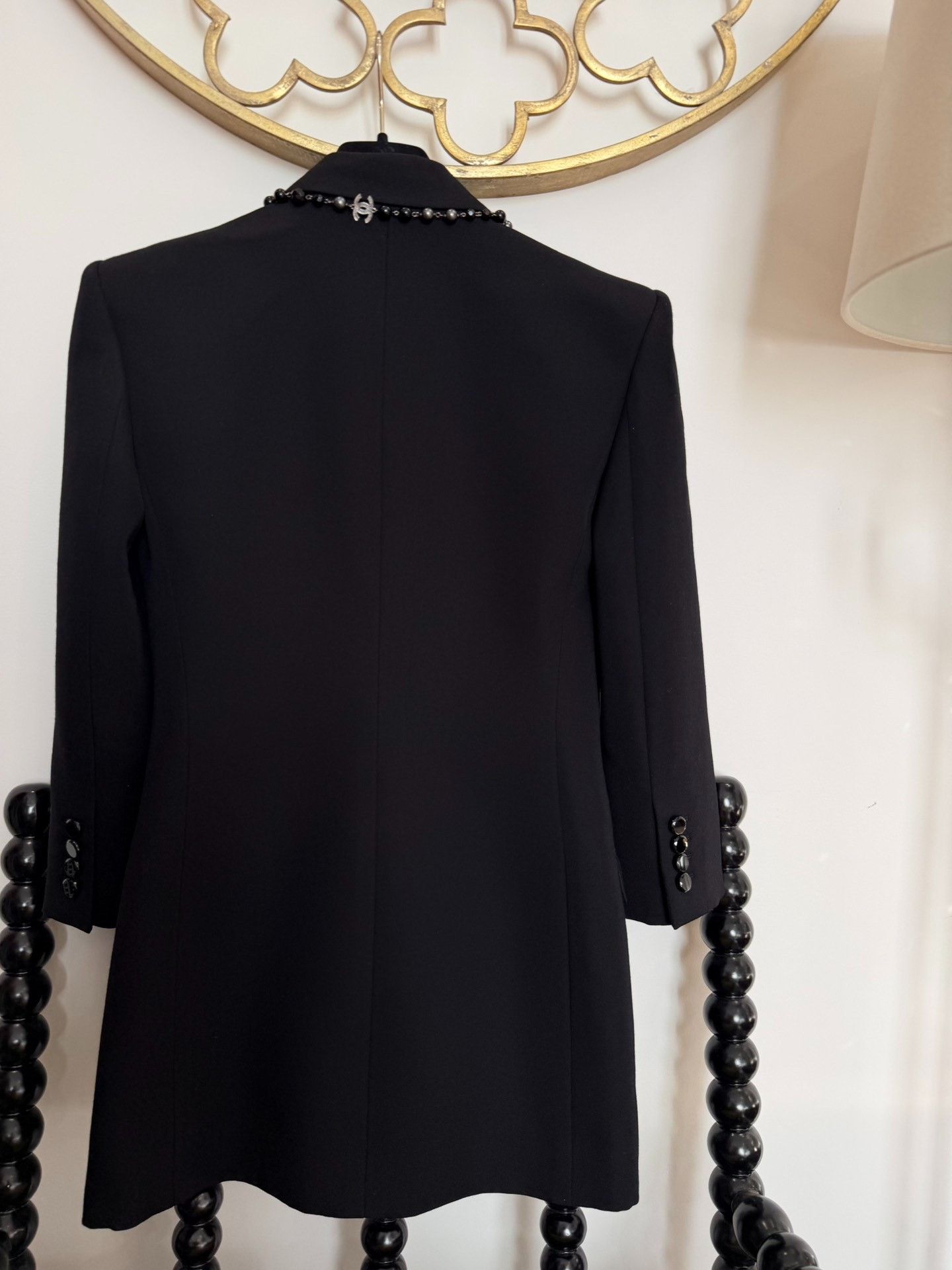 Saint Laurent Paris Saint Laurent Black Double-Breasted Wool Blazer Size M / US 6-8 / IT 42-44 - 4 Thumbnail