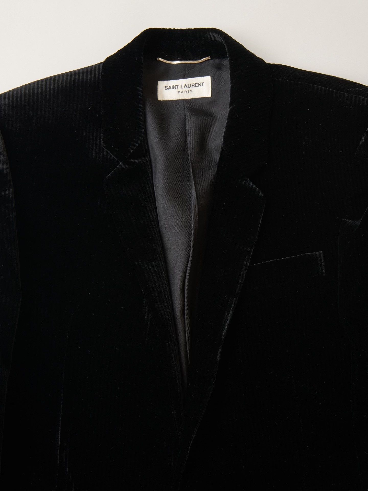 Saint Laurent Paris YSL 2020 Black Corduroy Blazer Size M / US 6-8 / IT 42-44 - 2 Thumbnail