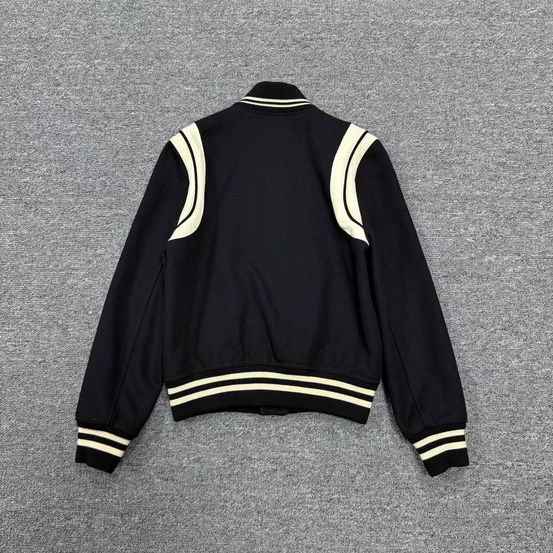 Saint Laurent Paris Saint Laurent Black White Baseball Jacket Size US M / EU 48-50 / 2 - 2 Thumbnail