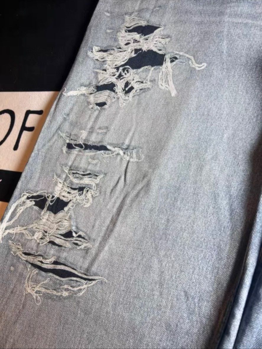 Saint Laurent Paris Balenciaga 21FW Distressed Casual Jeans Size US 31 - 4 Thumbnail