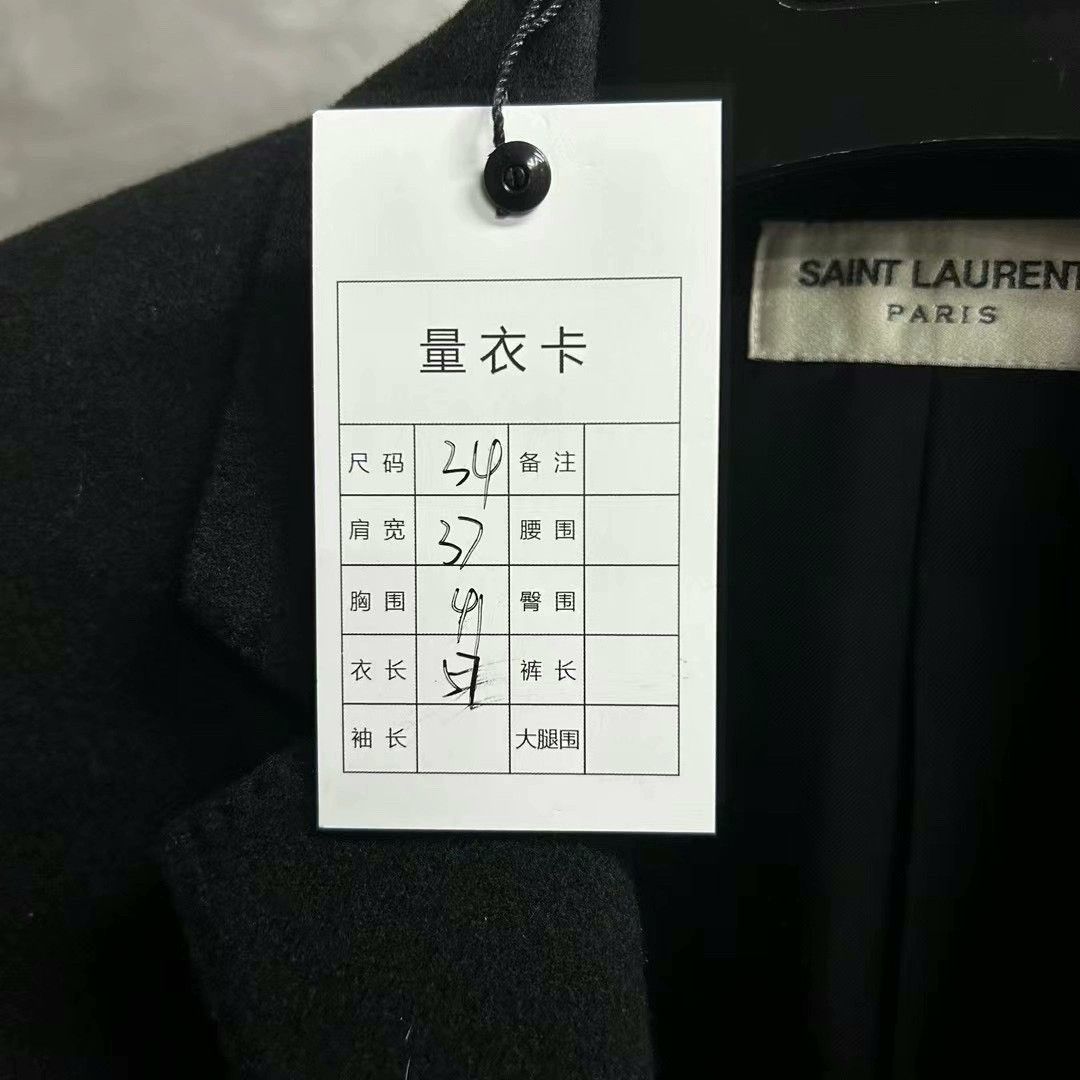 Saint Laurent Paris Saint Laurent Black Wool Logo Blazer Size US M / EU 48-50 / 2 - 6 Thumbnail