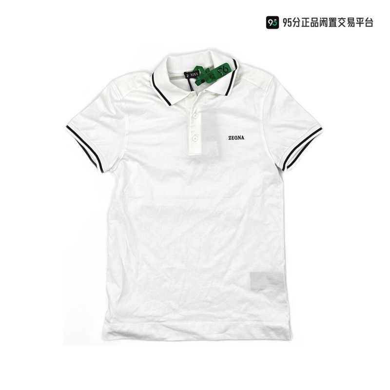Ermenegildo Zegna Zegna FW22 Solid Logo Stripe Trim Short Sleeve Polo Size US S / EU 44-46 / 1 - 7 Thumbnail