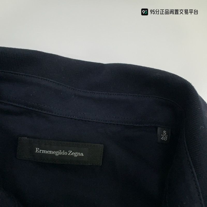 Ermenegildo Zegna Ermenegildo Zegna Men's Blue Polo Collar Sweater Size US M / EU 48-50 / 2 - 8 Thumbnail