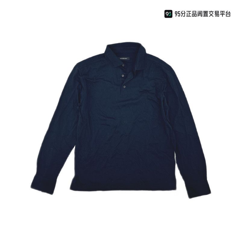 Ermenegildo Zegna Ermenegildo Zegna Men's Blue Polo Collar Sweater Size US M / EU 48-50 / 2 - 7 Thumbnail