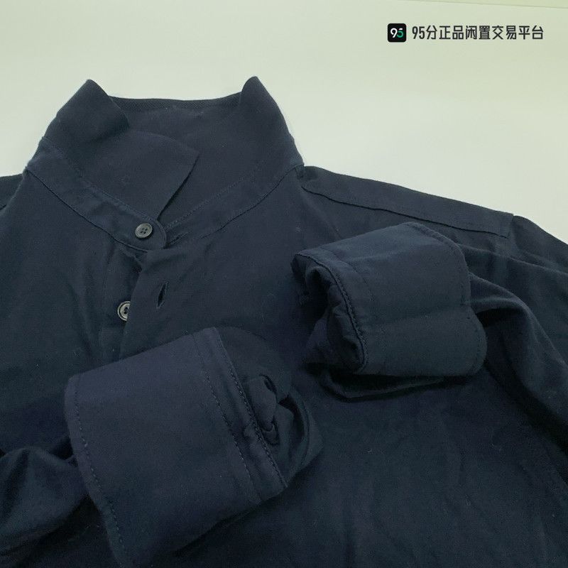 Ermenegildo Zegna Ermenegildo Zegna Men's Blue Polo Collar Sweater Size US M / EU 48-50 / 2 - 2 Thumbnail
