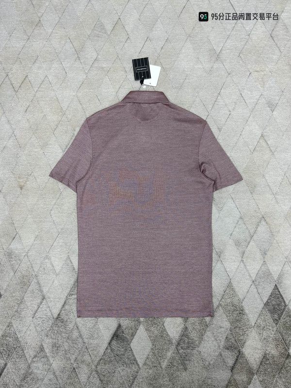 Ermenegildo Zegna Zegna Men's Purple Silk-Cotton Polo Shirt Size US S / EU 44-46 / 1 - 5 Thumbnail