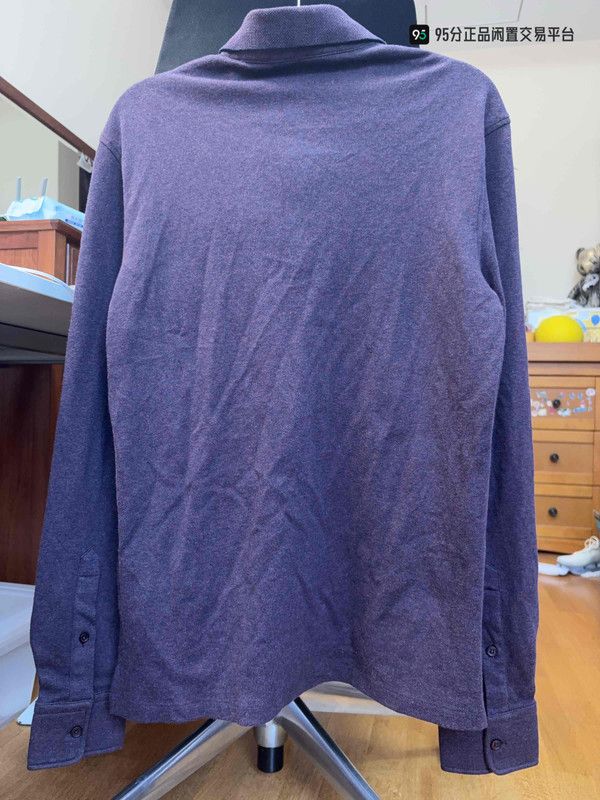 Ermenegildo Zegna Zegna Purple Long-Sleeve Polo Shirt Size US S / EU 44-46 / 1 - 6 Thumbnail