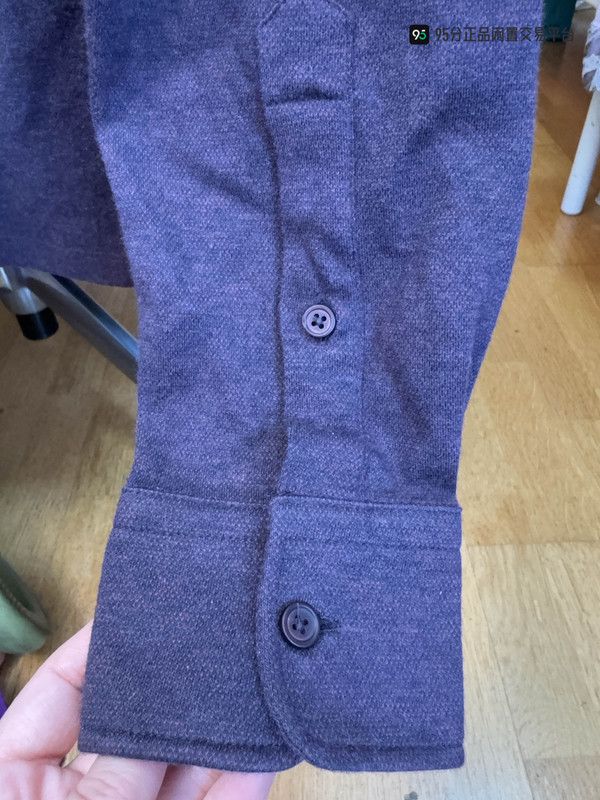Ermenegildo Zegna Zegna Purple Long-Sleeve Polo Shirt Size US S / EU 44-46 / 1 - 2 Thumbnail