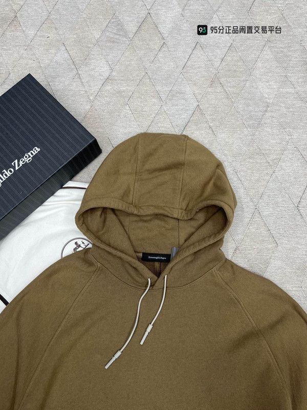 Ermenegildo Zegna Zegna Men's Drawstring Hooded Long-Sleeve Sweatshirt Size US M / EU 48-50 / 2 - 2 Thumbnail