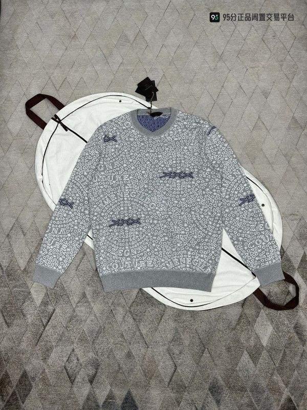 Ermenegildo Zegna Ermenegildo Zegna Men's Gray Knit Sweatshirt Size US XL / EU 56 / 4 - 6 Thumbnail