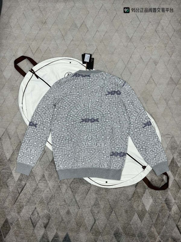 Ermenegildo Zegna Ermenegildo Zegna Men's Gray Knit Sweatshirt Size US XL / EU 56 / 4 - 5 Thumbnail